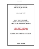 Luận văn Thạc sĩ Quản trị kinh doanh: Hoàn thiện công tác tuyển dụng nhân lực tại Công ty Cổ phần Vinaconex 25