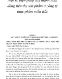 Đề án tốt nghiệp: Một số biện pháp đẩy mạnh hoạt động tiêu thụ sản phẩm ở công ty thực phẩm miền Bắc