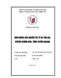 Tóm tắt Khóa luận tốt nghiệp khoa Văn hóa dân tộc thiểu số: Hôn nhân của người Tày ở xã Tân An, huyện Chiêm Hóa, tỉnh Tuyên Quang