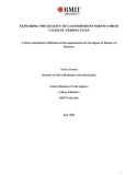 Master’s thesis of Business: Exploring the quality of e-government service from citizens’ perspectives