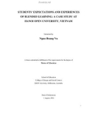 Master’s thesis of Education: Students’ expectations and experiences of blended learning: a case study at Hanoi Open University, Vietnam