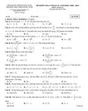 Đề kiểm tra cuối học kì 2 môn Toán lớp 12 năm 2020-2021 có đáp án - Sở GD&ĐT Quảng Ngãi (Mã đề 001)