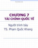 Bài giảng Tài chính tiền tệ 1: Chương 7 - Phạm Quốc Khang