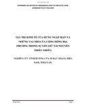 Gía trị kinh tế của rừng ngập mặn và những vai trò của cộng đồng địa phương trong sự giữ gìn tài nguyên thiên nhiên