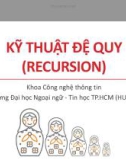 Bài giảng Kỹ thuật lập trình: Chương 6 - Trường Đại học Ngoại ngữ - Tin học TP.HCM