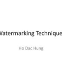 Lecture Steganography: Watermarking techniques - Ho Dac Hung