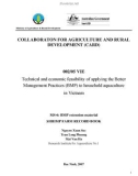 Technical and economic feasibility of applying the Better Management Practices (BMP) to household aquaculture in Vietnam - MS6 