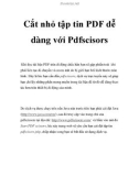 Cắt nhỏ tập tin PDF dễ dàng với Pdfscisors