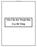 Yêu Cầu Kỹ Thuật Đúc Cọc Bê Tông