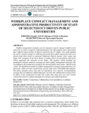 Workplace conflict management and administrative productivity of staff of selected ICT driven public universities