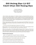 Giờ Hoàng Đạo Là Gì? Cách Chọn Giờ Hoàng Đạo