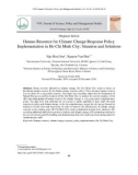 Human resource for climate change response policy implementation in Ho Chi Minh city: Situation and solutions