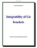 Đề tài Integrability of Lie brackets 