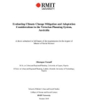 Master’s thesis of Social Science: Evaluating climate change mitigation and adaptation considerations in the Victorian planning system, Australia