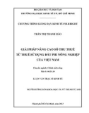 Luận văn Thạc sĩ Kinh tế: Giải pháp nâng cao sô thu thế từ thuế sử dụng đất phi nông nghiệp của Việt Nam