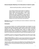 Báo cáo : Structural Equation Modeling on the Antecedents of Customer Loyalty Mohammad Muzahid Akbar1 and Md. Munir Hossain2