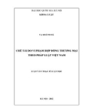 Luận văn Thạc sĩ Luật học: Chế tài do vi phạm hợp đồng thương mại theo pháp luật Việt Nam