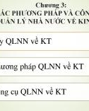 Bài giảng Quản lý nhà nước về kinh tế - Chương 3: Các phương pháp và công cụ quản lý nhà nước về kinh tế