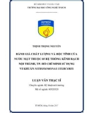 Luận văn Thạc sĩ Kỹ thuật môi trường: Đánh giá chất lượng và độc tính của nước mặt thuộc 05 hệ thống kênh rạch nội thành, TP.HCM sử dụng vi khuẩn nitrosomonas stercoris