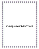 Chỉ thị số 06/CT-BYT 2013