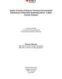 Master’s thesis of Business: Impact of carbon pricing on voluntary environmental disclosures of electricity generating sector: a multi country analysis