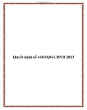 Quyết định số 1410/QĐ-UBND 2013