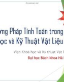 Bài giảng Phương pháp tính toán trong khoa học và kỹ thuật vật liệu: Giới thiệu phần mềm Mathematica