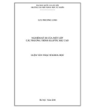 Luận văn Thạc sĩ Khoa học: Nghiệm kỳ dị của một lớp các phương trình Elliptic bậc hai