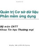 Quản trị Cơ sở dữ liệu và Phần mềm ứng dụng chương 2: Thiết kế CSDL quan hệ