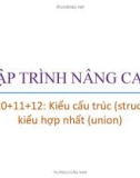 Bài giảng Lập trình nâng cao: Bài 10+11+12 - Trương Xuân Nam