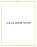 Quyết định số 1120/QĐ-UBND 2013