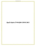 Văn bản số 996/QĐ-UBND