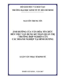 Luận văn Thạc sĩ Kinh tế: Ảnh hưởng của văn hóa tổ chức đến việc vận dụng kế toán quản trị - Trường hợp nghiên cứu các doanh nghiệp tại Bình Dương