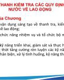 Bài giảng Quản lý nhà nước về lao động - Chương 4: Thanh, kiểm tra các quy định quản lý nhà nước về lao động