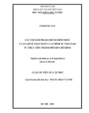 Luận án Tiến sĩ Luật học: Các tội xâm phạm chế độ hôn nhân và gia đình theo pháp luật hình sự Việt Nam từ thực tiễn thành phố Hồ Chí Minh