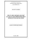 Luận án tiến sĩ Kỹ thuật: Tối ưu hóa chế độ việc của quạt gió chính mỏ than hầm lò vùng Quảng Ninh