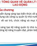 Bài giảng Quản lý nhà nước về lao động - Chương 1: Tổng quan về quản lý nhà nước về lao động