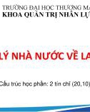 Bài giảng Quản lý nhà nước về lao động - Chương 0: Giới thiệu học phần