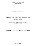 Tóm tắt luận văn Thạc sĩ Luật học: Thủ tục tố tụng dân sự rút gọn ở Việt Nam