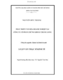 Luận văn Thạc sĩ Kinh tế: Phát triển văn hóa doanh nghiệp tại Công ty cổ phần chứng khoán Thăng Long