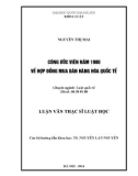 Luận văn Thạc sĩ Luật học: Công ước Viên năm 1980 (CISG) về hợp đồng mua bán hàng hóa quốc tế