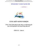 Sáng kiến kinh nghiệm Mầm non: Một số biện pháp chỉ đạo nâng cao chất lượng giáo dục cho đội ngũ giáo viên trong trường mầm non