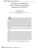 Tác động của tính bất định đến nợ xấu của các ngân hàng thương mại tại Việt Nam