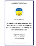 Luận văn Thạc sĩ Kế toán: Nghiên cứu các nhân tố ảnh hưởng đến công tác kế toán trách nhiệm tại các công ty điện lực trên địa bàn thành phố Hồ Chí Minh