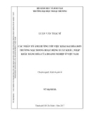 Luận văn Thạc sĩ Kinh tế: Các nhân tố ảnh hưởng tới việc khai sai hóa đơn thương mại trong hoạt động xuất khẩu, nhập khẩu hàng hóa của doanh nghiệp ở Việt Nam