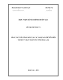 Luận văn Thạc sĩ Quản lý công: Công tác tiếp công dân tại các cơ quan chuyên môn thuộc Ủy ban nhân tỉnh Đắk Lắk