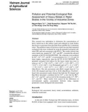 Pollution and potential ecological risk assessment of heavy metals in water bodies in the vicinity of industrial zones