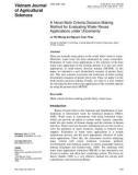 A novel multi-criteria decision making method for evaluating water reuse applications under uncertainty