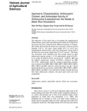 Agronomic characteristics, anthocyanin content, and antioxidant activity of anthocynins extracted from the seeds of black rice accessions