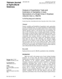 Analysis of quantitative traits and estimation of heritability in early generations of a single cross in soybean (Glycine max (L.) Merrill)